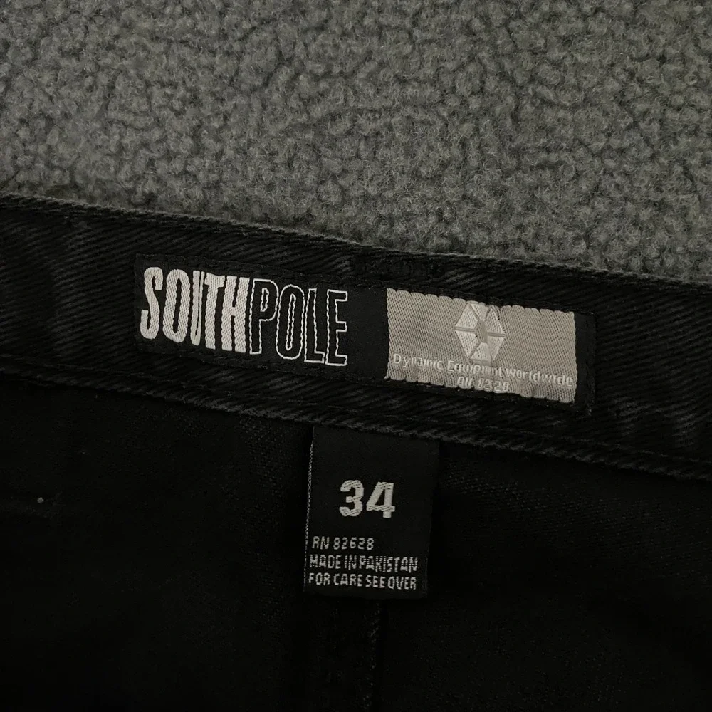 Vintage Y2K SouthPole Jeans FITS 32x30 Black Baggy Relaxed Skater Silver Tab